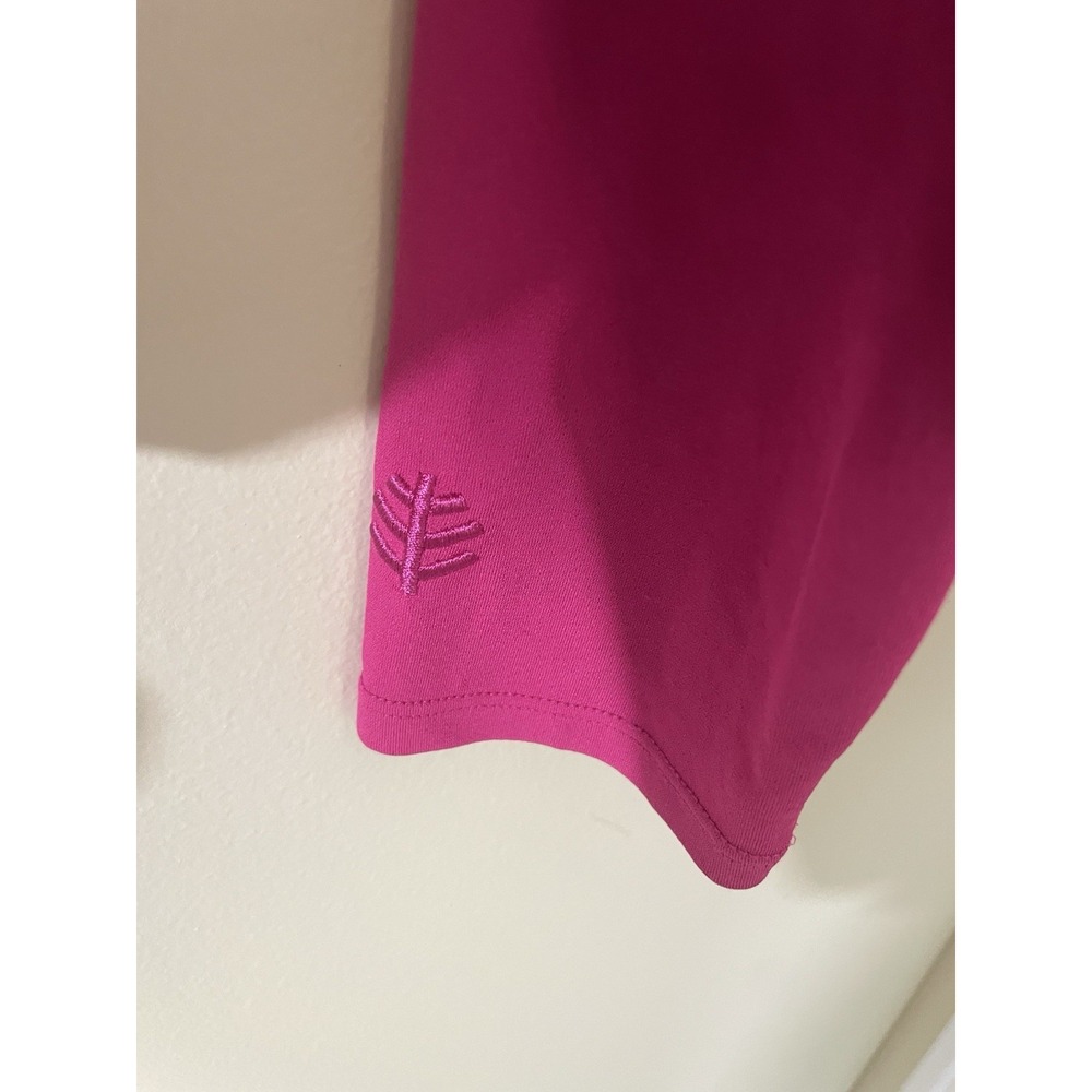 Coolibar UPF 50+ Full Zip Jacket Fuchsia Pink Womens Medium Ruffle Peplum Hem - Picture 7 of 8